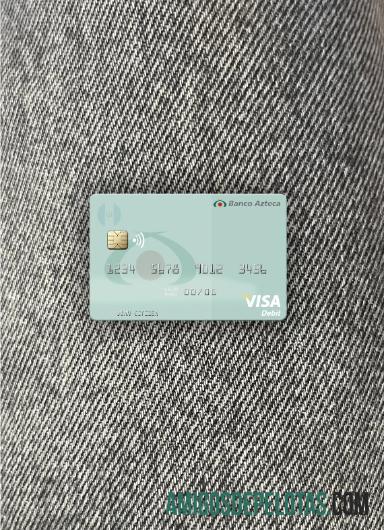 Cartão de Débito Salvador Banco Azteca Visa Photolook Frente exemplo real